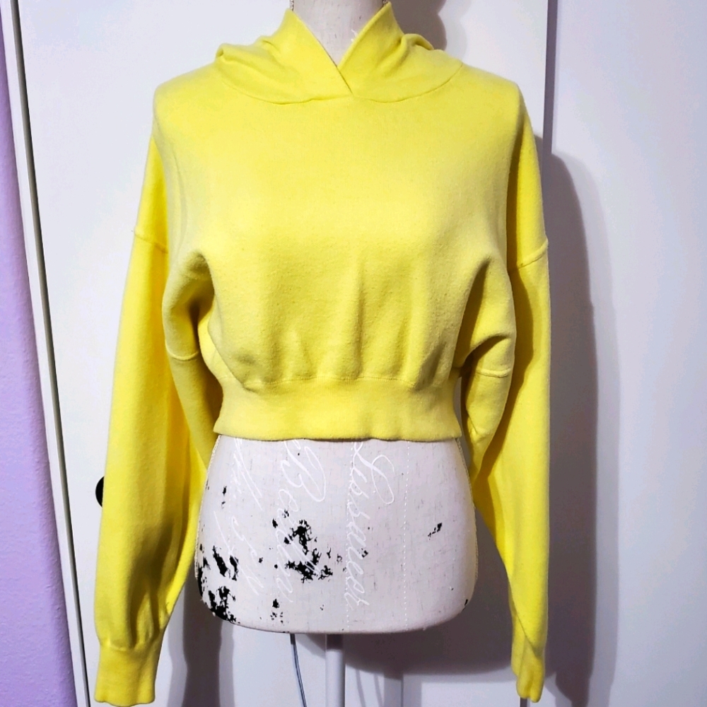 Zara Neon Crop Hoodie